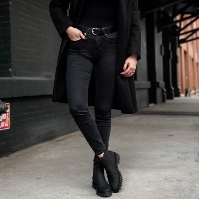 Thursday Boots κυκλική δερμάτινη ζώνη γυναίκες H20P465 αξεσουάρ μαύρος