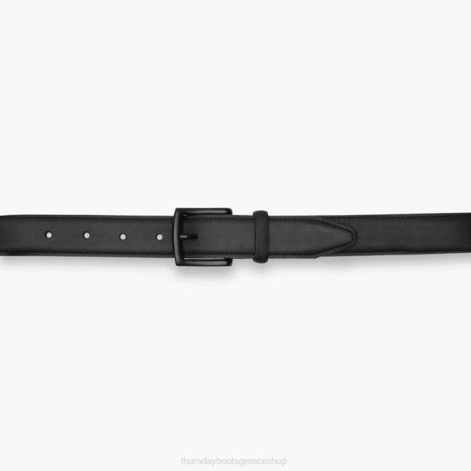 Thursday Boots κλασική δερμάτινη ζώνη γυναίκες H20P467 αξεσουάρ μαύρο ματ