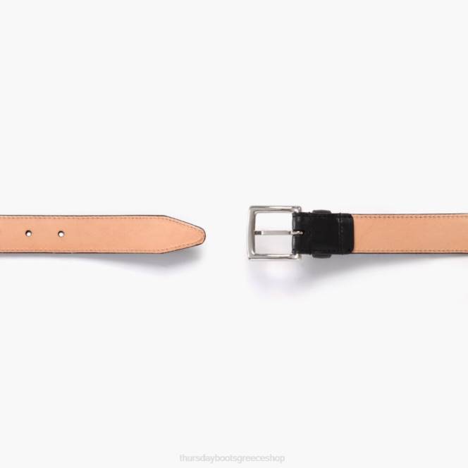 Thursday Boots κλασική δερμάτινη ζώνη γυναίκες H20P468 αξεσουάρ μαύρος