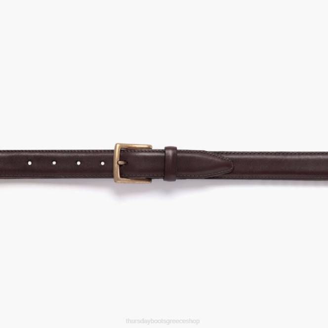 Thursday Boots κλασική δερμάτινη ζώνη γυναίκες H20P469 αξεσουάρ καφέ