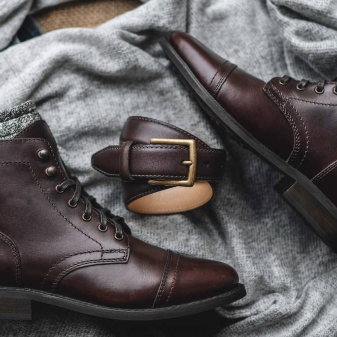 Thursday Boots κλασική δερμάτινη ζώνη γυναίκες H20P469 αξεσουάρ καφέ