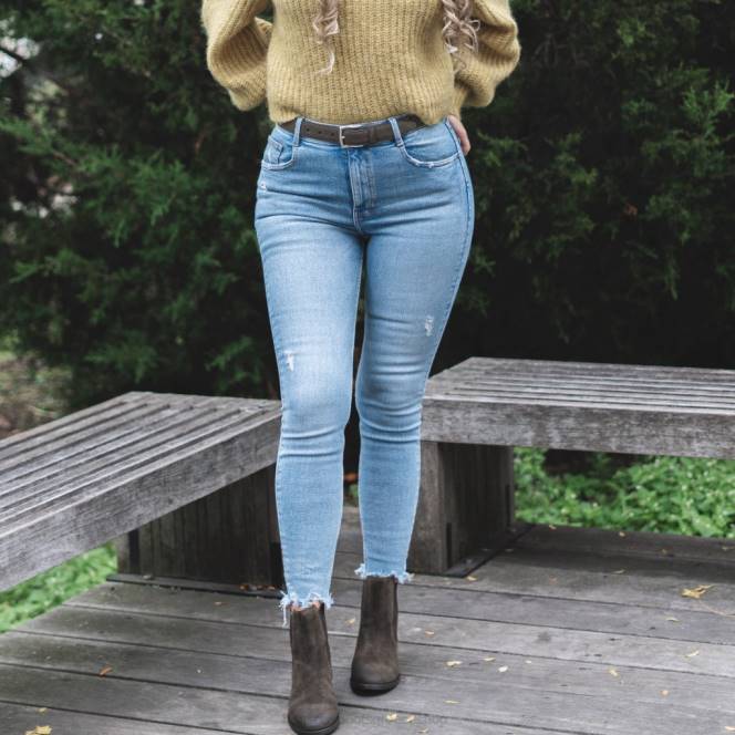 Thursday Boots κλασική δερμάτινη ζώνη γυναίκες H20P470 αξεσουάρ σουέτ σκούρου ελιάς