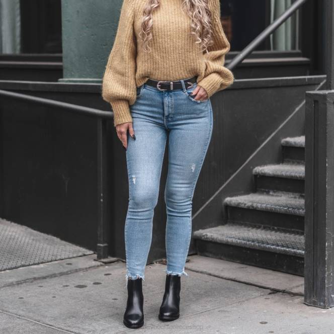 Thursday Boots δυτική δερμάτινη ζώνη γυναίκες H20P471 αξεσουάρ μαύρος