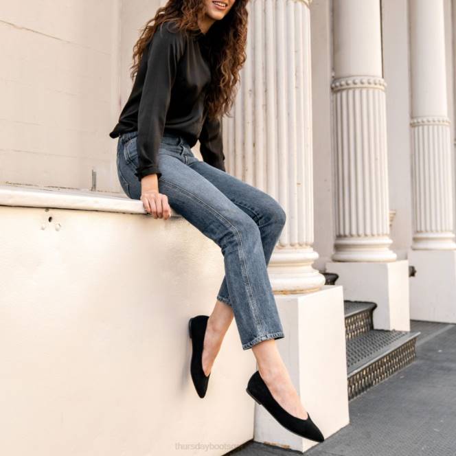 Thursday Boots viva γυναίκες H20P482 παπούτσια μαύρο σουέτ