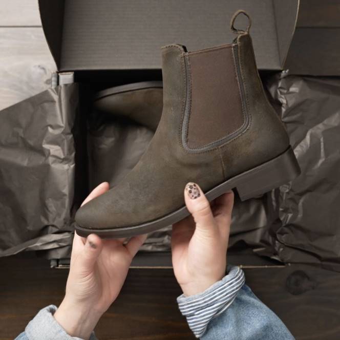 Thursday Boots δούκισσα γυναίκες H20P325 παπούτσια σουέτ σκούρου ελιάς