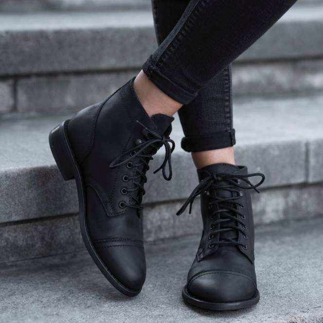 Thursday Boots Καπετάνιος γυναίκες H20P349 παπούτσια μαύρο ματ