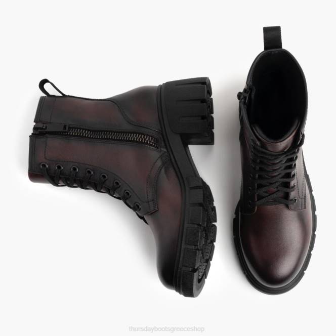 Thursday Boots coda γυναίκες H20P364 παπούτσια μαύρο κεράσι