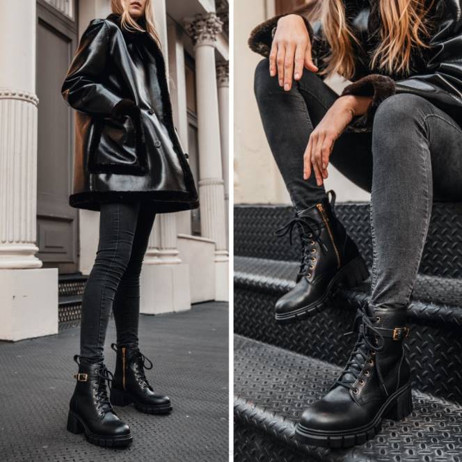 Thursday Boots coda γυναίκες H20P366 παπούτσια μαύρος χρυσός