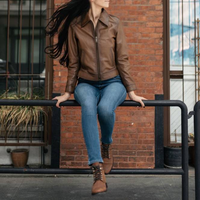 Thursday Boots σακάκι έκδοσης γυναίκες H20P496 ρούχα καρυδιά