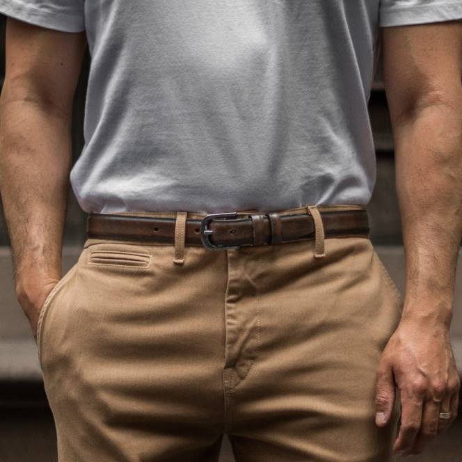 Thursday Boots εκλεπτυσμένη δερμάτινη ζώνη άνδρες H20P264 αξεσουάρ σκετος ΚΑΦΕΣ