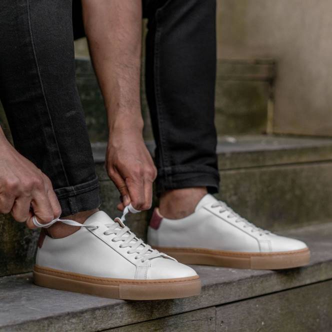 Thursday Boots κληρονομιά άνδρες H20P134 παπούτσια λευκό x μπορντό