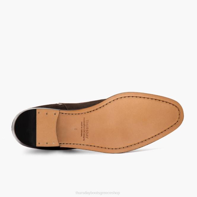 Thursday Boots ιπποσκευή άνδρες H20P91 παπούτσια σκούρο καφέ σουέτ