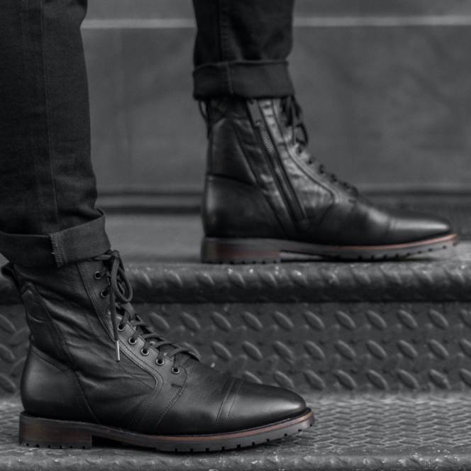 Thursday Boots casa moto άνδρες H20P21 παπούτσια μαύρος