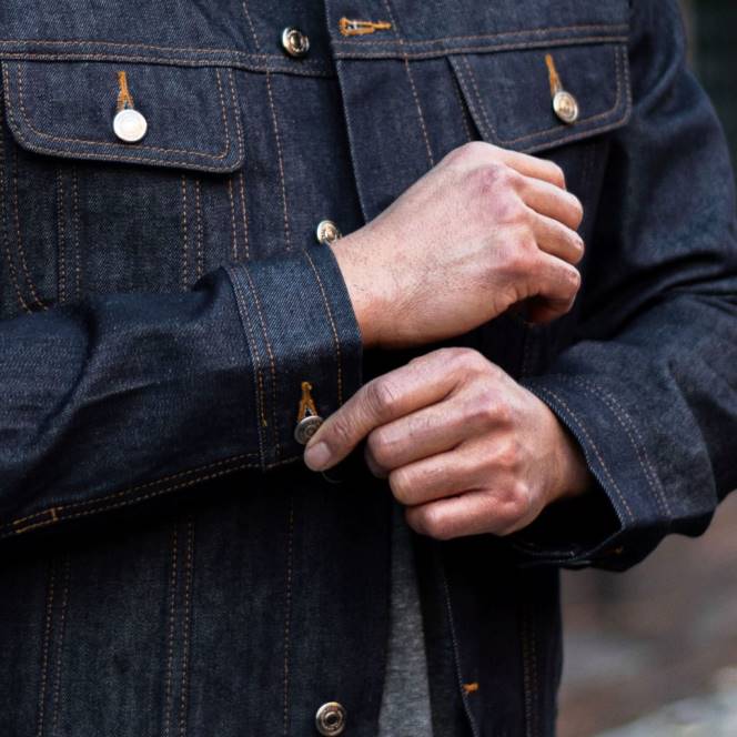 Thursday Boots Τζιν μπουφάν φορτηγατζή άνδρες H20P232 ρούχα ωμό λουλακί